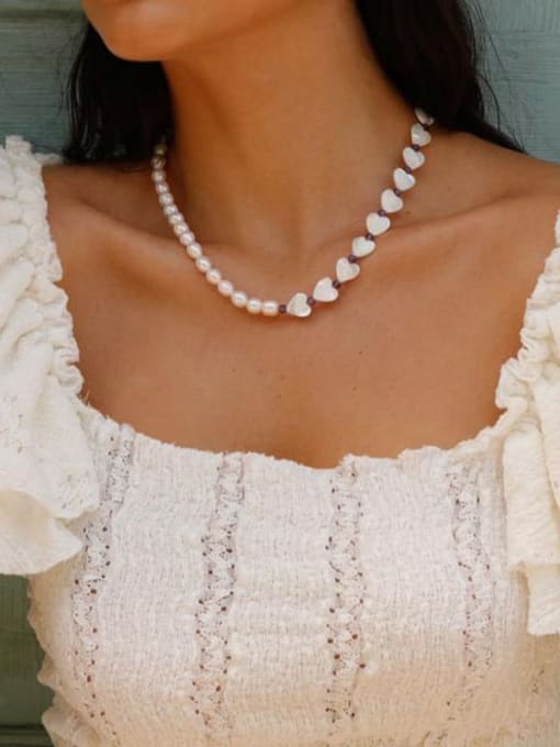 Freshwater Pearl Heart Necklace | TARA MINI - TARA MINI