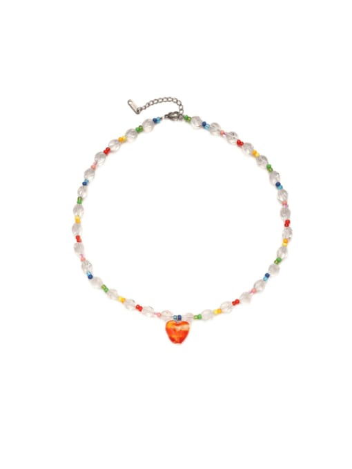 Multi-Color Heart Beaded Necklace | TARA MINI - TARA MINI