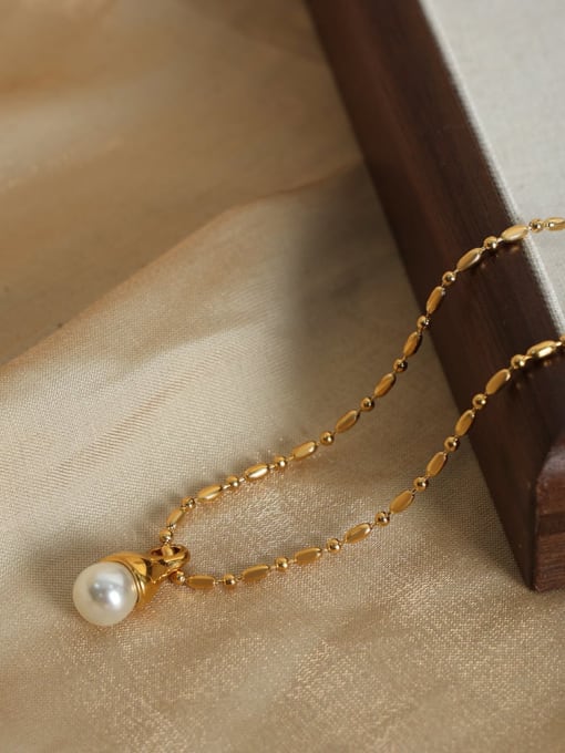 Imitation Pearl Water Drop Hip Hop Necklace | TARA MINI - TARA MINI