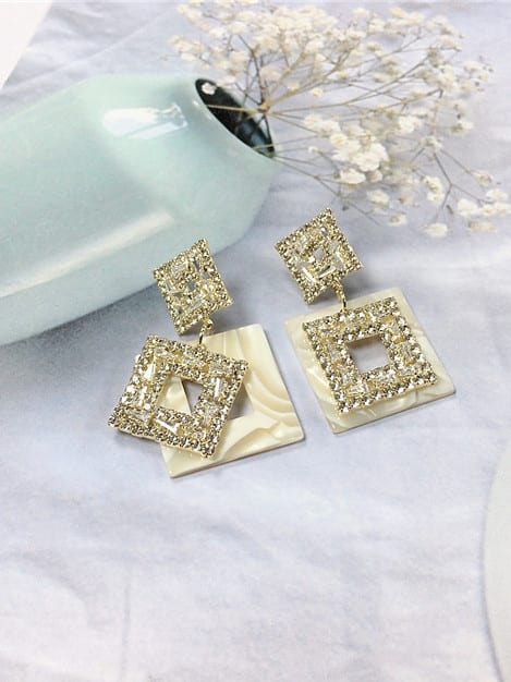CZ Acrylic Irregular Drop Earrings | TARA MINI - TARA MINI