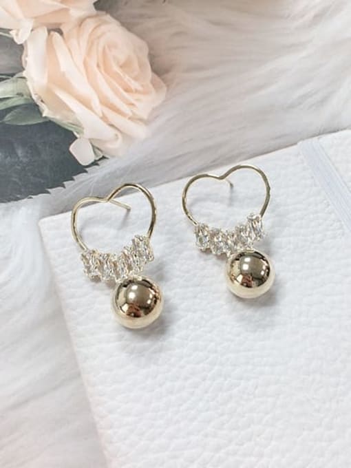 Heart CZ Irregular Drop Earrings | TARA MINI - TARA MINI