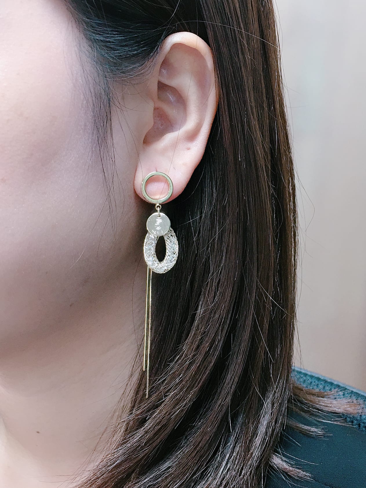 Golden Tassel Zirconia Drop Earrings | TARA MINI - TARA MINI