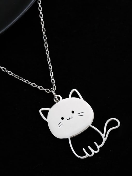 Big Head Cat Long Strand Necklace | TARA MINI - TARA MINI