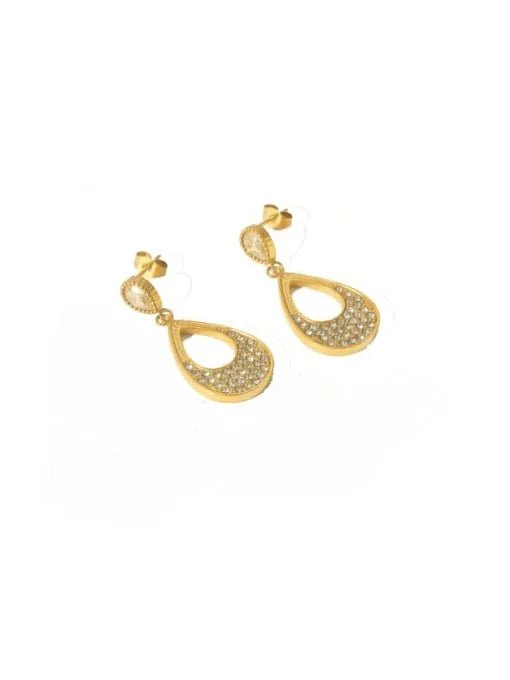 Gold Water Drop Earrings for Women 18K Plated | TARA MINI - TARA MINI