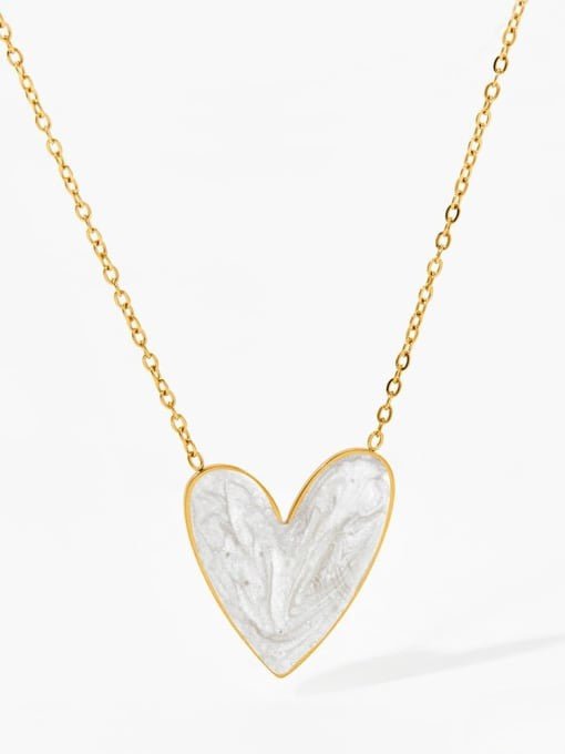 Dainty Heart Ceramic Pendant Necklace | TARA MINI - TARA MINI
