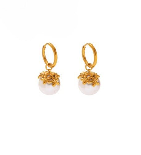 Everyday Elegance Resin Water Drop Earrings | Gold Finish - TARA MINI