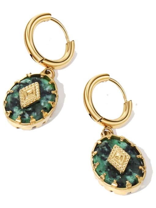 Green Stone Vintage Jewelry Set Gold | TARA MINI ( 2 Set ) - TARA MINI