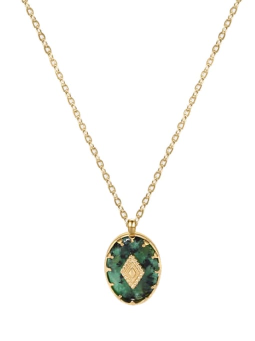 Green Stone Vintage Jewelry Set Gold | TARA MINI ( 2 Set ) - TARA MINI
