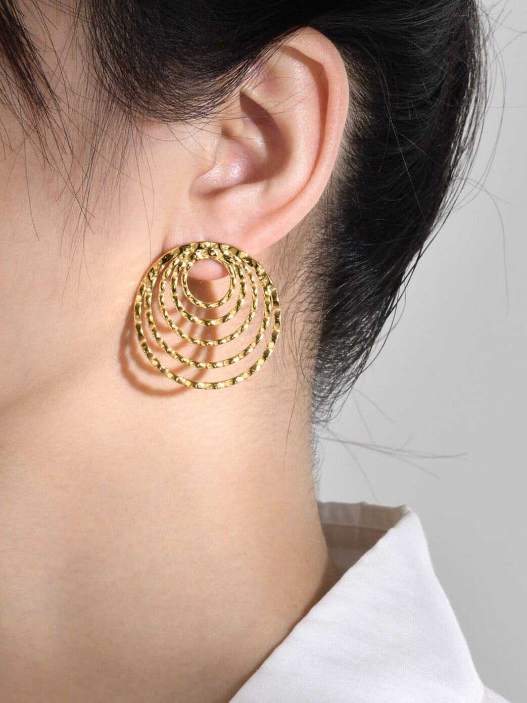 Vintage Geometric Spiral Earrings
