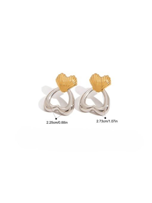 Geometric Hip Hop Drop Earrings Gold Plated | TARA MINI - TARA MINI