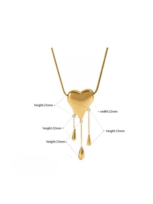 Golden Heart Hip Hop Necklace Gold | TARA MINI - TARA MINI