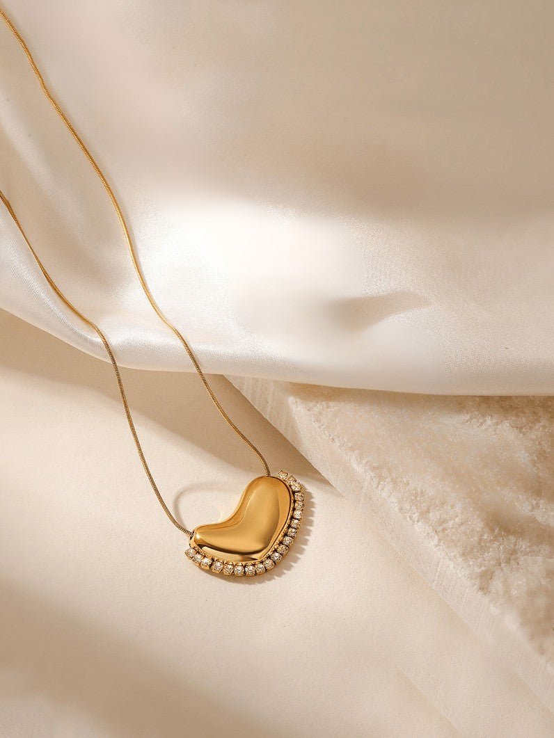 Rhinestone Tassel Lariat Necklace Gold | TARA MINI - TARA MINI