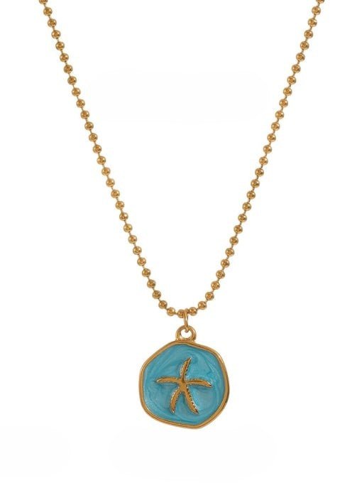 Enamel Star Hip Hop Necklace Gold | TARA MINI - TARA MINI