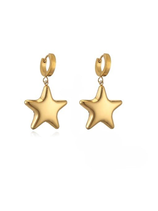 Star Hip Hop Drop Earrings Gold Plated | TARA MINI - TARA MINI