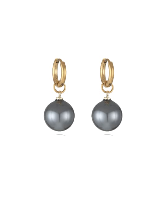 Pearl Drop Huggie Earrings