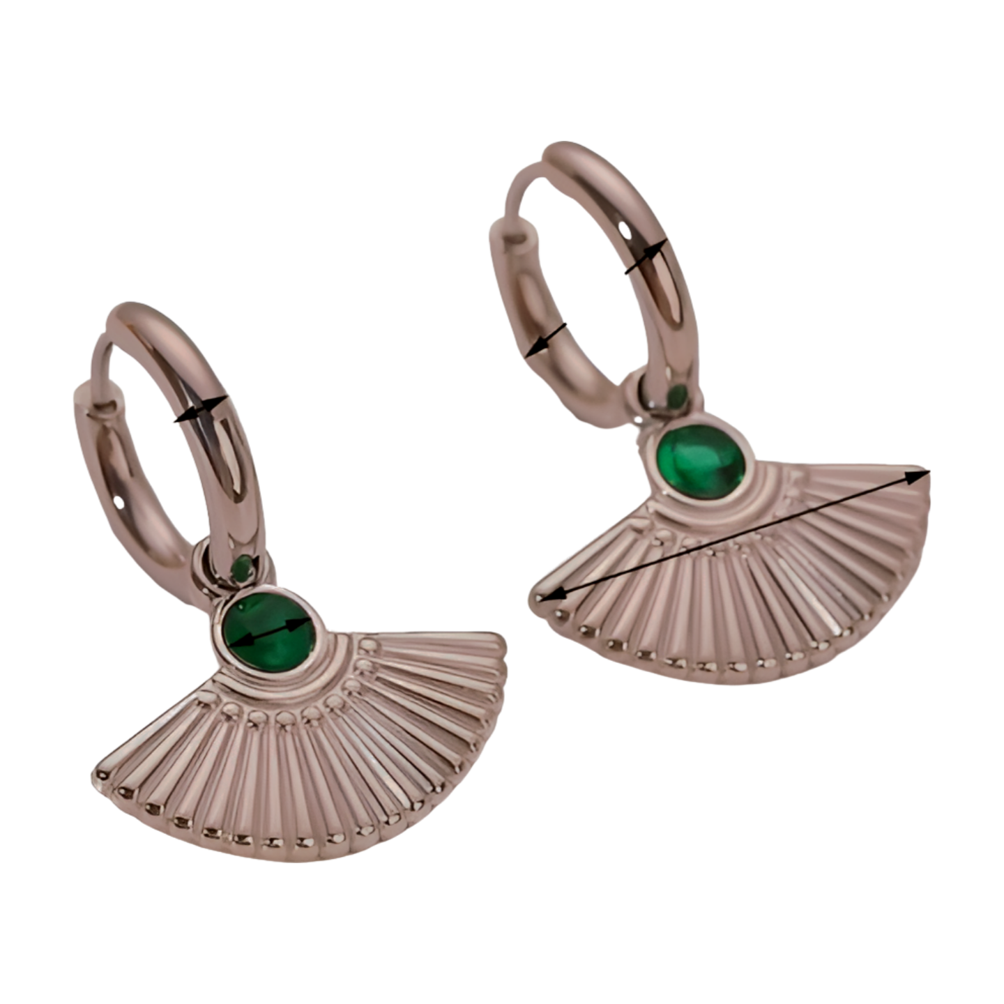 Cubic Zirconia Geometric Drop Earrings for Women ( Sliver )