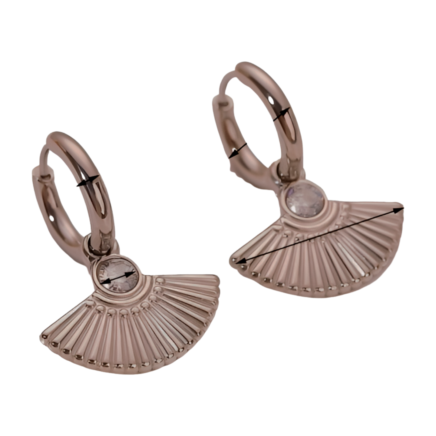 Cubic Zirconia Geometric Drop Earrings for Women ( Sliver )