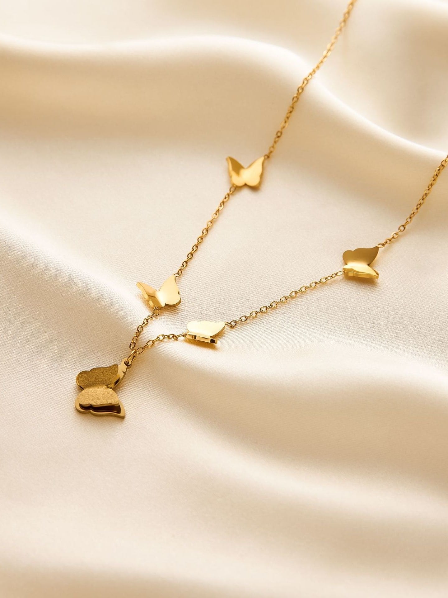 Butterfly Minimalist Necklace Gold Plated Elegant | TARA MINI - TARA MINI