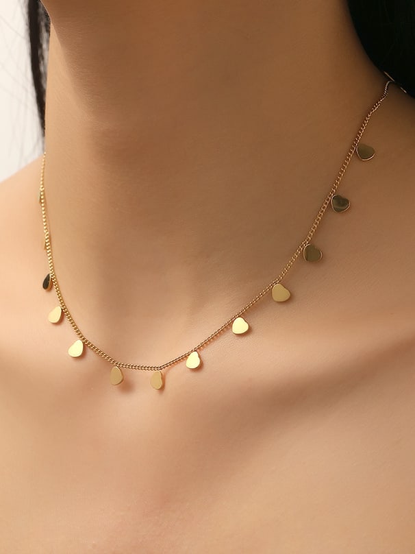 Golden Heart Minimalist Necklace 18K Gold | TARA MINI - TARA MINI
