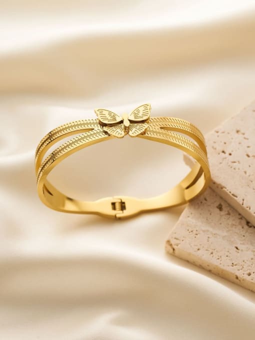 Butterfly Set Bangle Gold Plated Bracelet | TARA MINI - TARA MINI