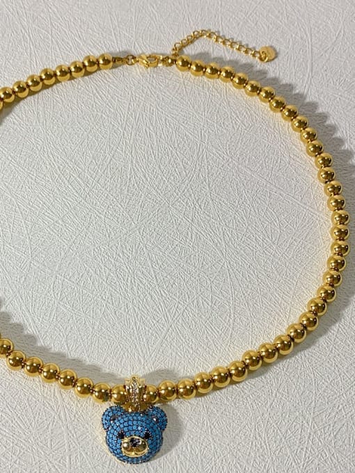 Teddy Charm Beaded Necklace | TARA MINI - TARA MINI