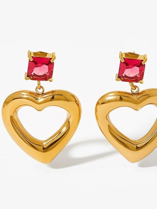 Heart Drop Earrings Gold Plated | TARA MINI - TARA MINI