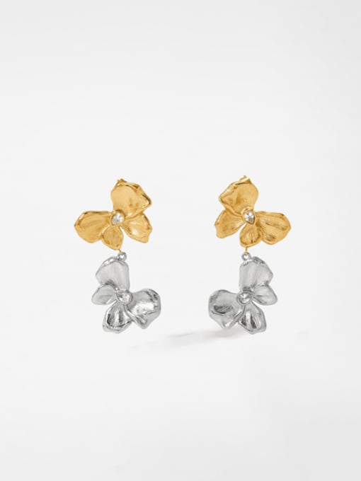 Cubic Zirconia Flower Drop Earrings | TARA MINI - TARA MINI