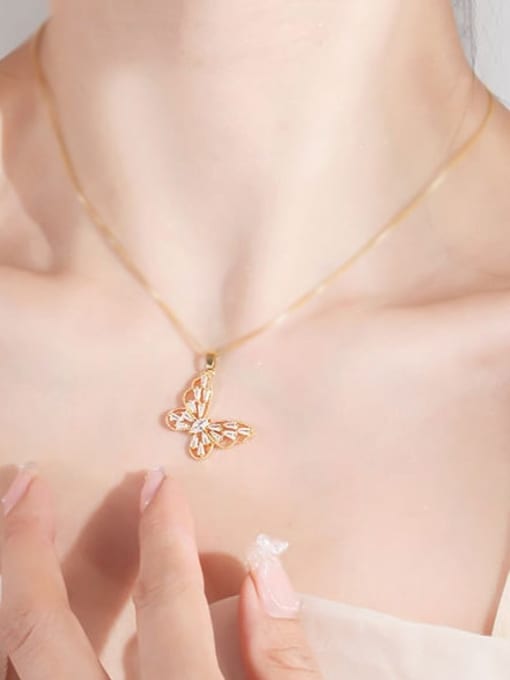 Cubic Zirconia Butterfly Necklace | TARA MINI - TARA MINI