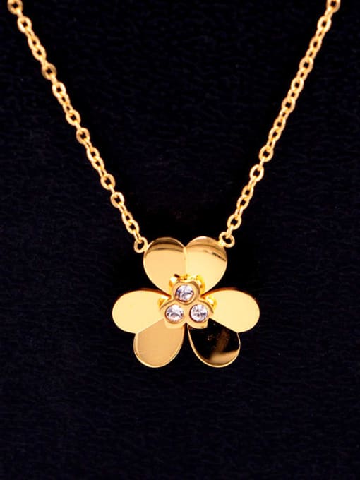 Floral Rhinestone Pendant Necklace | TARA MINI - TARA MINI