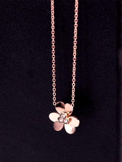 Floral Rhinestone Pendant Necklace | TARA MINI - TARA MINI