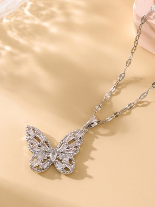 Cubic Zirconia Butterfly Necklace | TARA MINI - TARA MINI