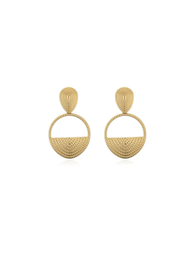Geometric Minimalist Drop Earrings Gold | TARA MINI - TARA MINI