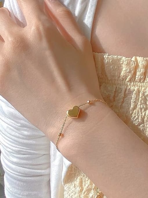 Heart Minimalist Bracelet Gold Plated Everyday | TARA MINI - TARA MINI