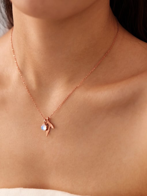 Fishtail Pearl Minimalist Necklace Rose Gold | TARA MINI - TARA MINI