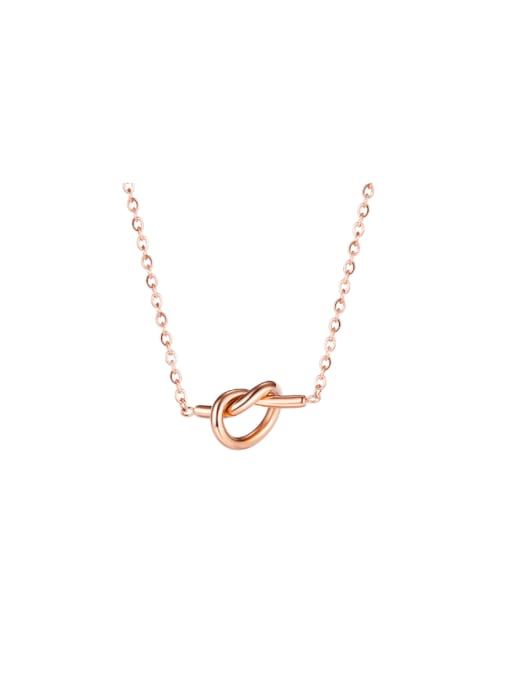 Geometric Knot Minimalist Necklace Rose Gold | TARA MINI - TARA MINI