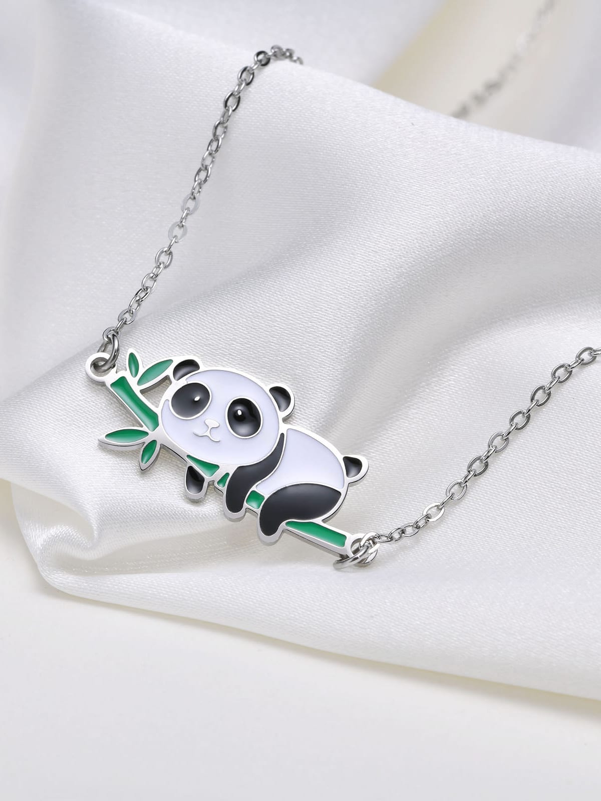 Enamel Panda Pendant Necklace