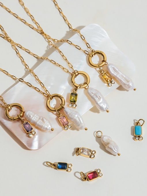 Freshwater Pearl Hip Hop Gemstone Necklace | TARA MINI - TARA MINI