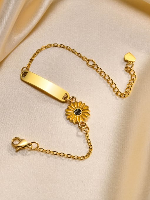 Sunflower Charm Adjustable Bracelet