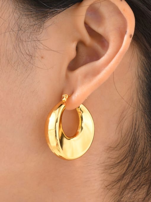 Molten Gold Hoop Earrings