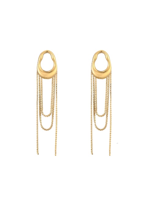 Geometric Minimalist Threader Earrings Gold | TARA MINI - TARA MINI
