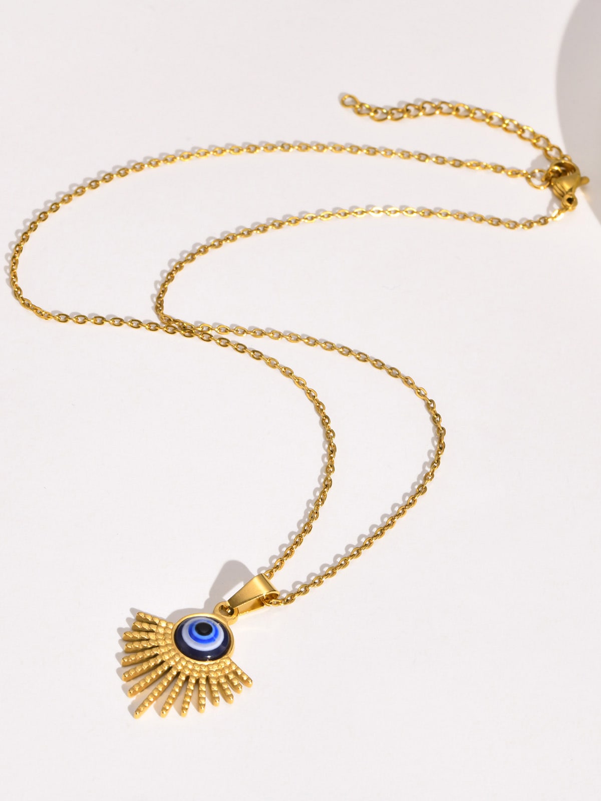 Evil Eye Sunburst Pendant Necklace