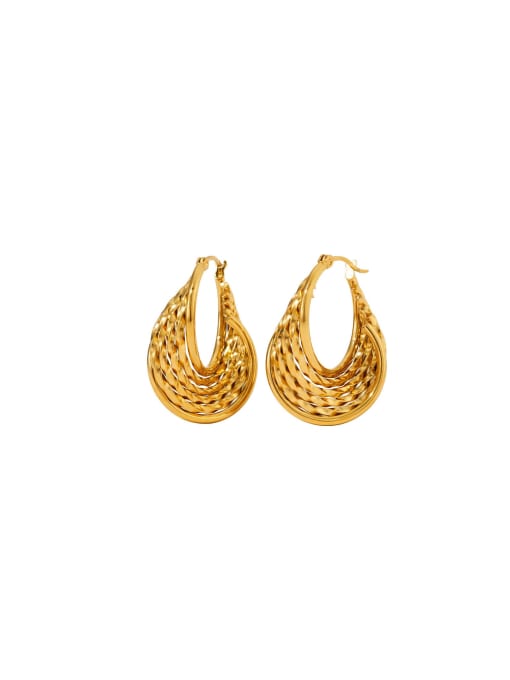 Gold Plated Geometric Hoop Earrings | TARA MINI - TARA MINI