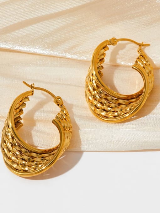 Gold Plated Geometric Hoop Earrings | TARA MINI - TARA MINI