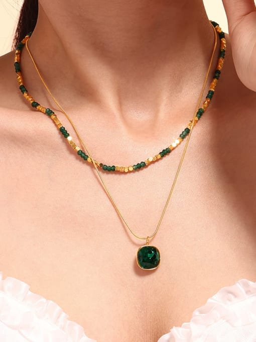 Natural Stone Vintage Multi-Strand Necklace | TARA MINI - TARA MINI