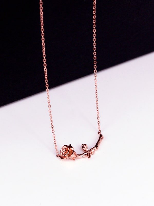 Rose Pendant Minimalist Necklace | TARA MINI - TARA MINI
