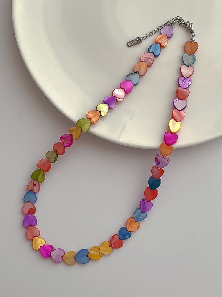 Colors of Love Multi-Heart Necklace | TARA MINI - TARA MINI