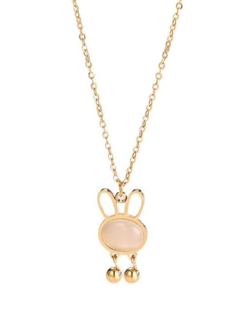 Cat’s Eye Rabbit Pendant Necklace Gold | TARA MINI - TARA MINI