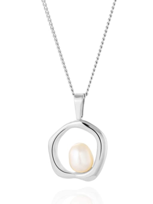 Freshwater Pearl Geometric Dainty Necklace | TARA MINI - TARA MINI