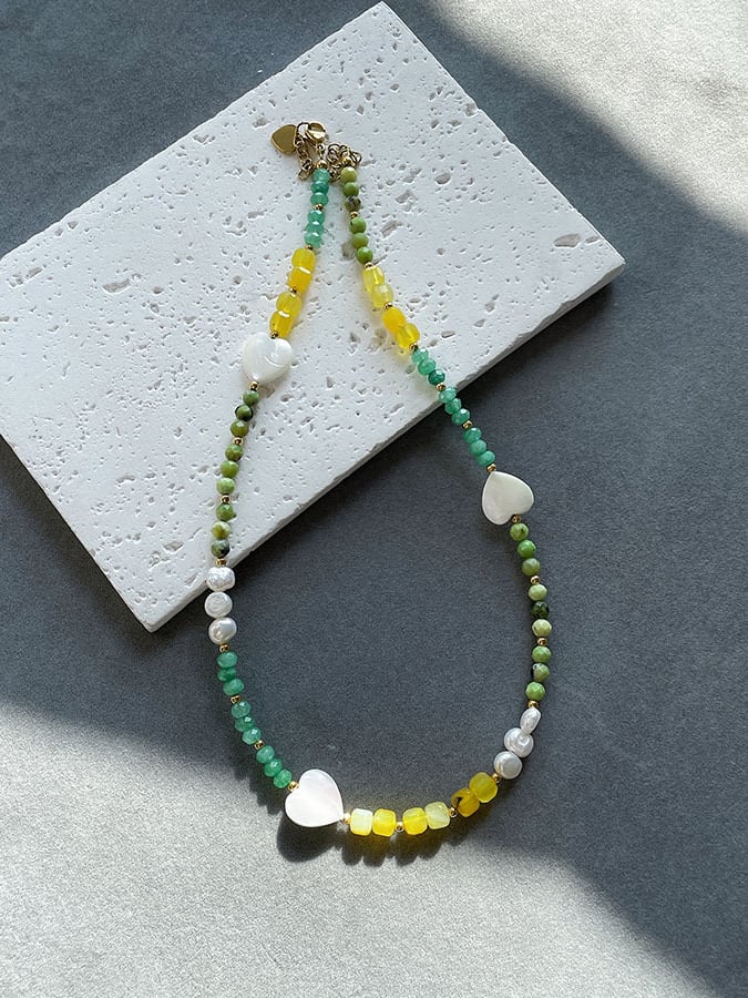 Bohemian Heart Beaded Necklace | TARA MINI - TARA MINI