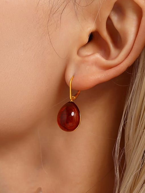 Resin Water Drop Minimalist Hook Earrings | TARA MINI - TARA MINI
